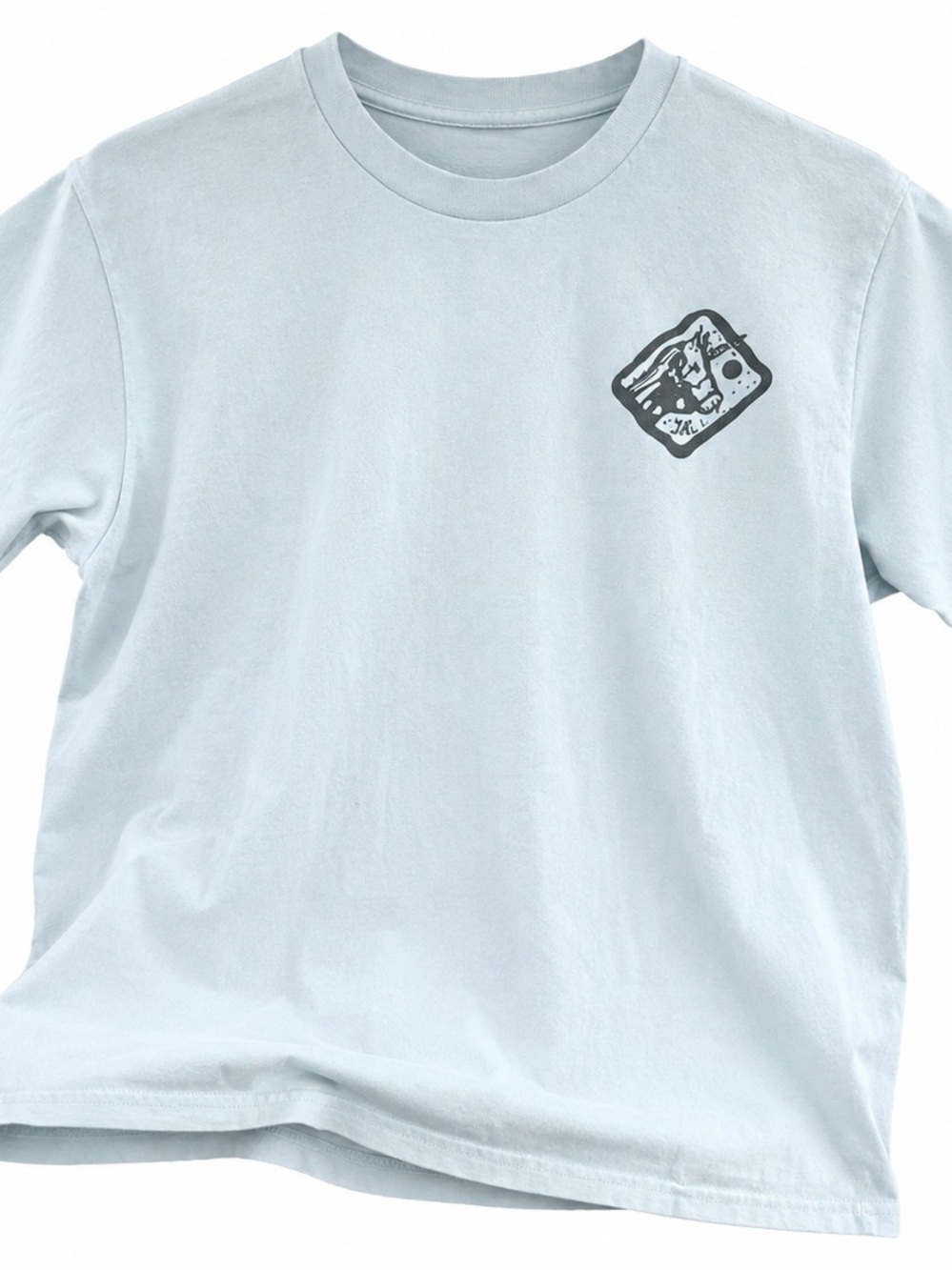 Light Blue Short Sleeve Graphic Tee From Austin Texas. Unicorn Tee